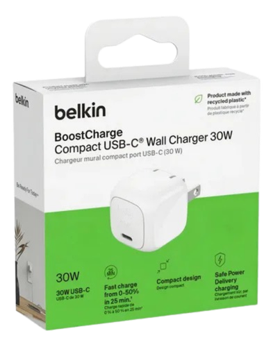 Cargador Belkin BoostCharge USB-C 30W